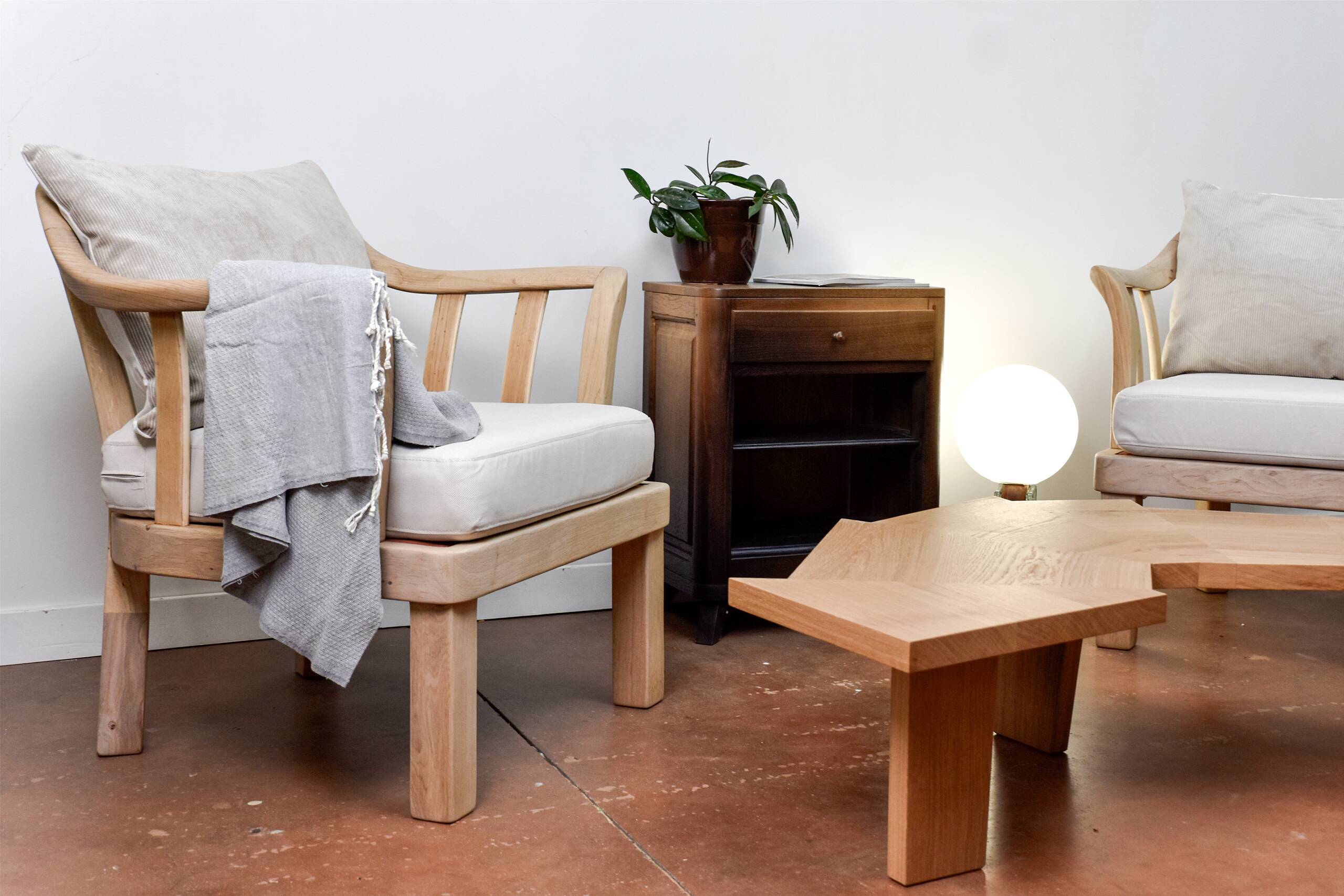 Oak armchair