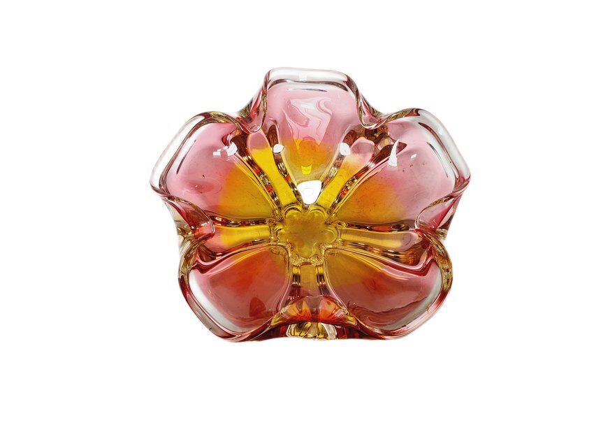 Decorative bowl by J. Hospodka for Chribska Glassworks, Czechoslovakia, 1960s