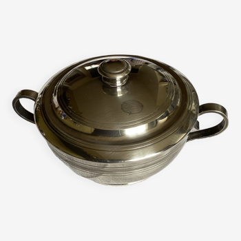 Old Saint Medard silver metal sugar bowl