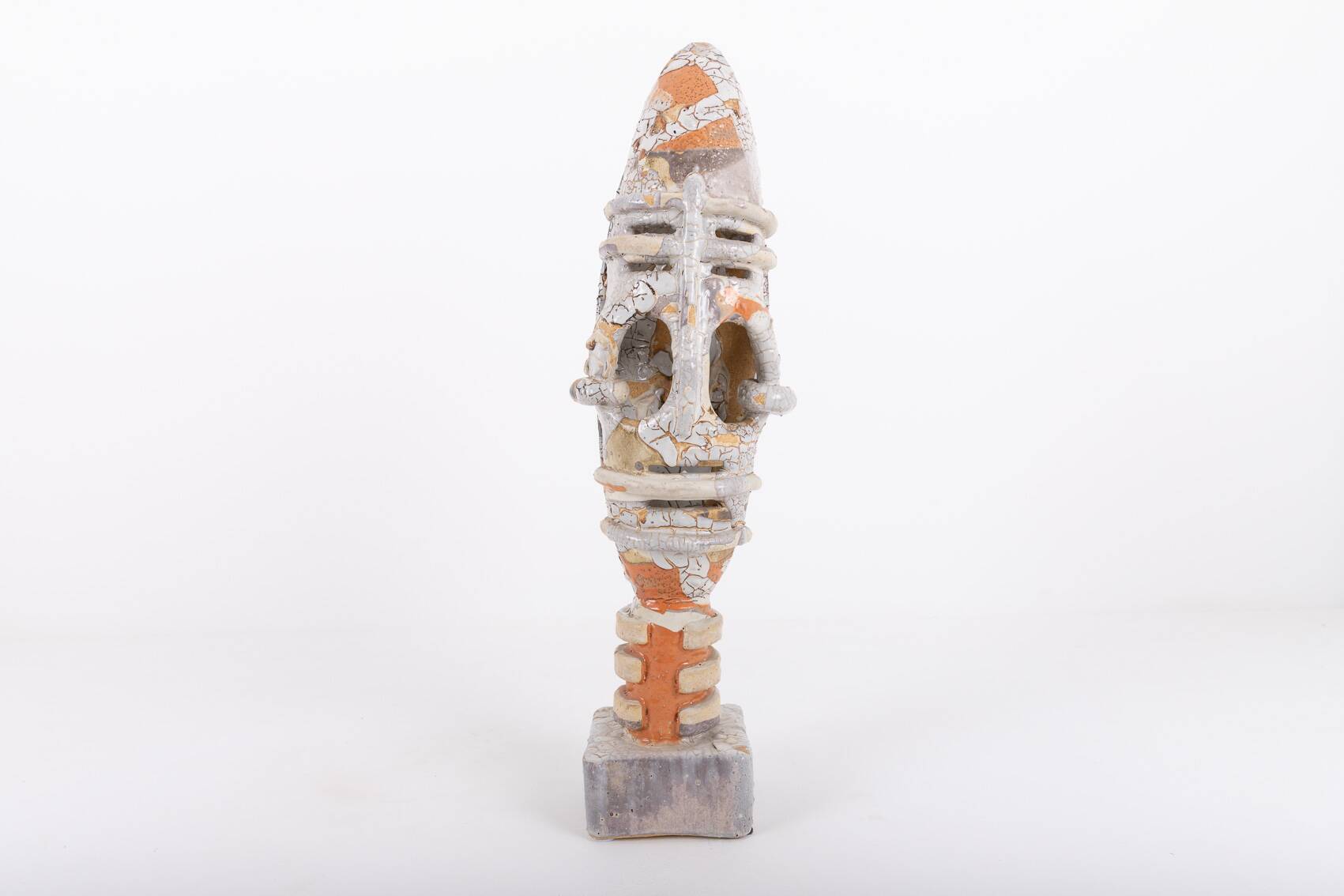 Unique Sicilian glazed ceramic sculpture