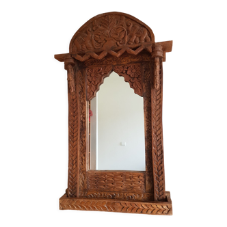 Original Indonesian mirror, hand carved