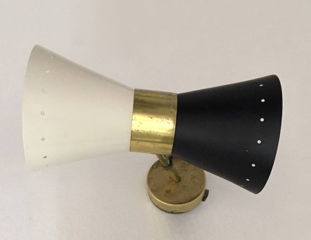Pair of 1950s design diabolo wall lights