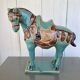 Vintage turquoise glazed ceramic horse