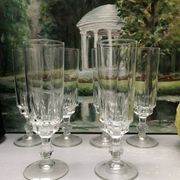 Set of 6 lance model champagne flutes, design made in France from the 1970s.