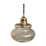 Amber yellow glass pendant lamp