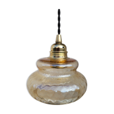 Amber yellow glass pendant lamp