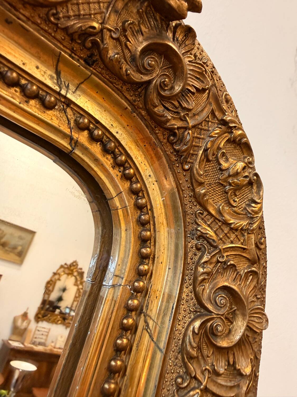 Large antique Louis-Philippe style mirror