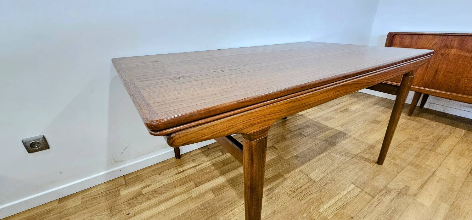Danish teak table Scandinavian design by Johannes Andersen