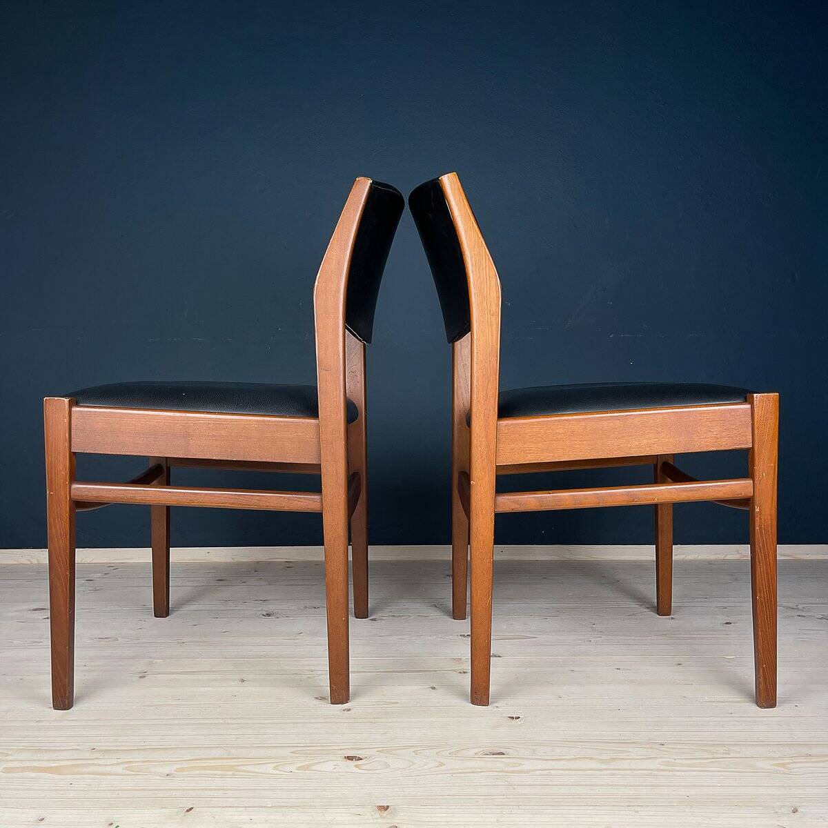 Mid-century dining chair set, Italy, 1970s