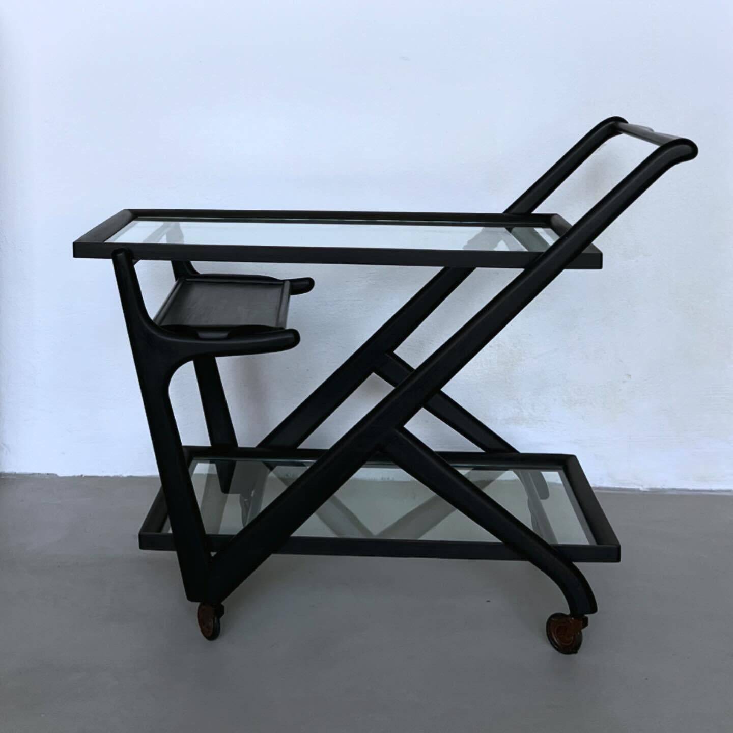 Serving Trolley by Cesare Lacca for Cassina, Vintage Bar Cart, Italian Design
