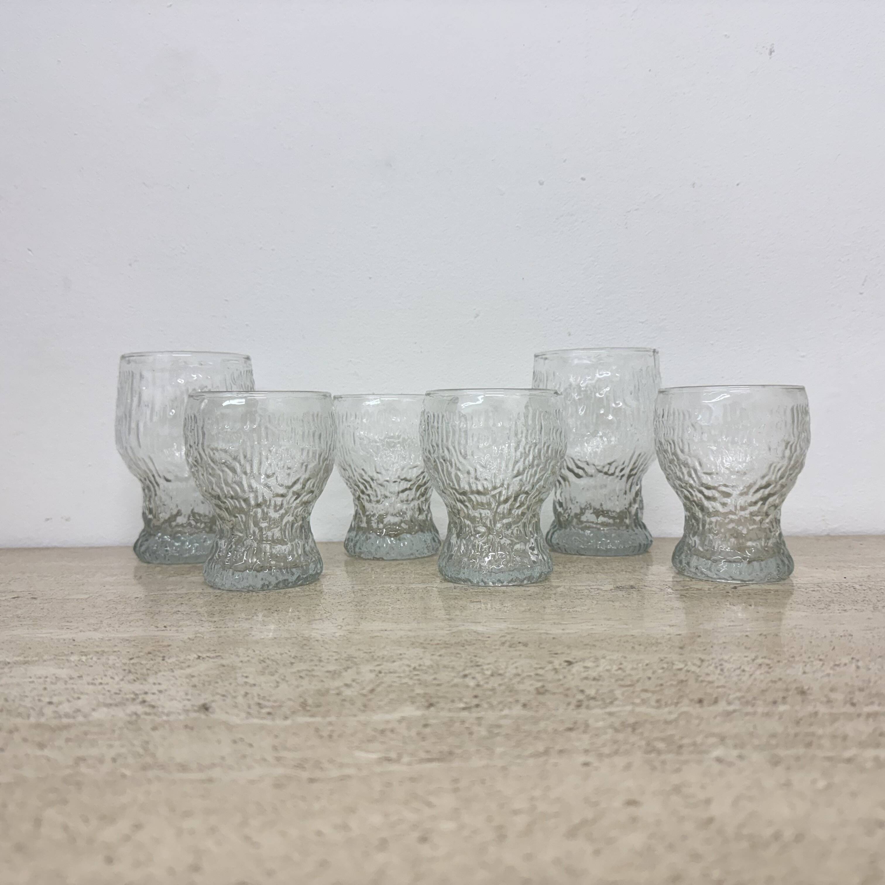 Set of 6 vintage drink glasses Ravenhead Siesta by Hardie Williamson , 1970