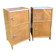 2 beautiful vintage wooden bedside tables