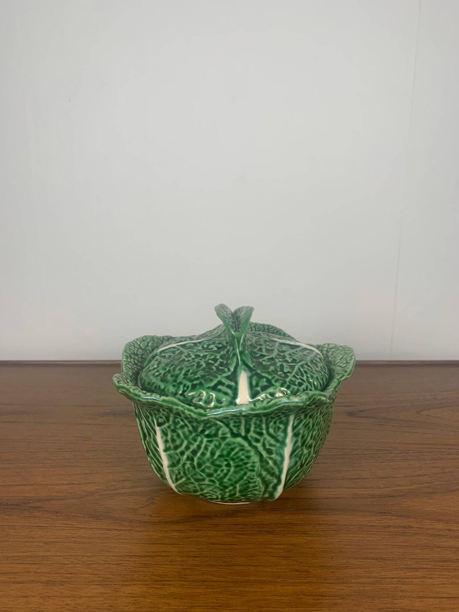 Green cabbage ceramic soup tureen, 1970/80