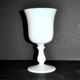 Antique footed glass in white opaline goblet chalice – Meisenthal craftsmanship?