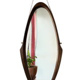 Italian solid teak mirror, 1960