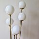 Italian Floor Lamp In Brass, Carrara and Opaline