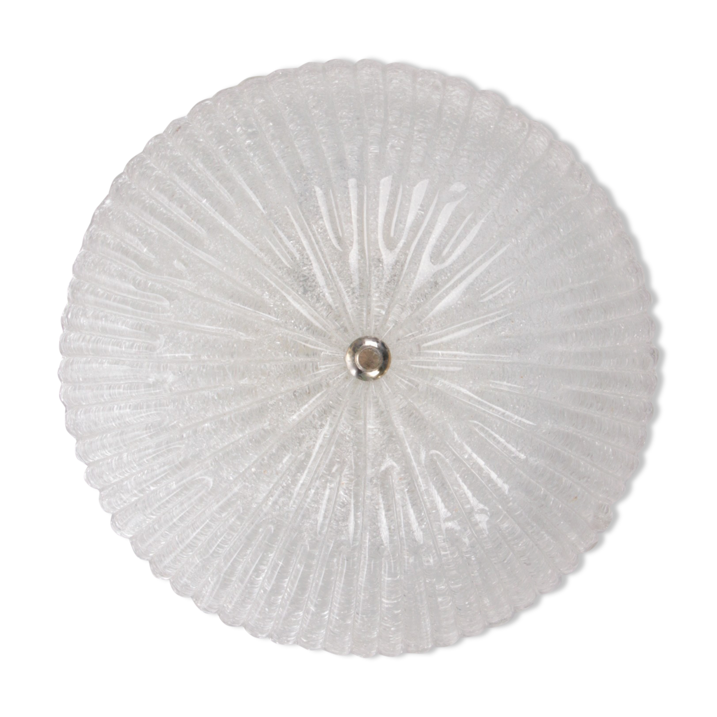 Vintage ceiling lamp with chrome and murano glass, 1960s