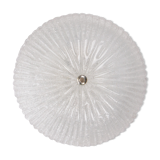 Vintage ceiling lamp with chrome and murano glass, 1960s