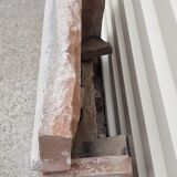 Fully hand-carved stone window with mirror