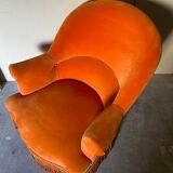 Fauteuil crapaud orange