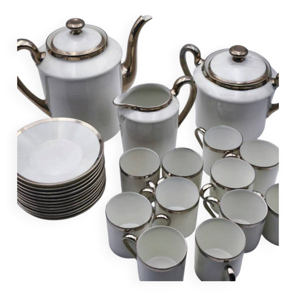 Service à café – Bernardaud & Cie (B & Cie) Limoges – 26 pièces