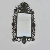 French cast iron mirror "Bacchus" god of wine, 1920s - 1930s
