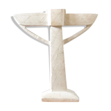 Carved stone candlestick 70s