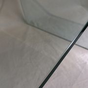 Ensemble 2 tables gigognes en verre 1980