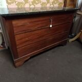 Straight chest of drawers with marble