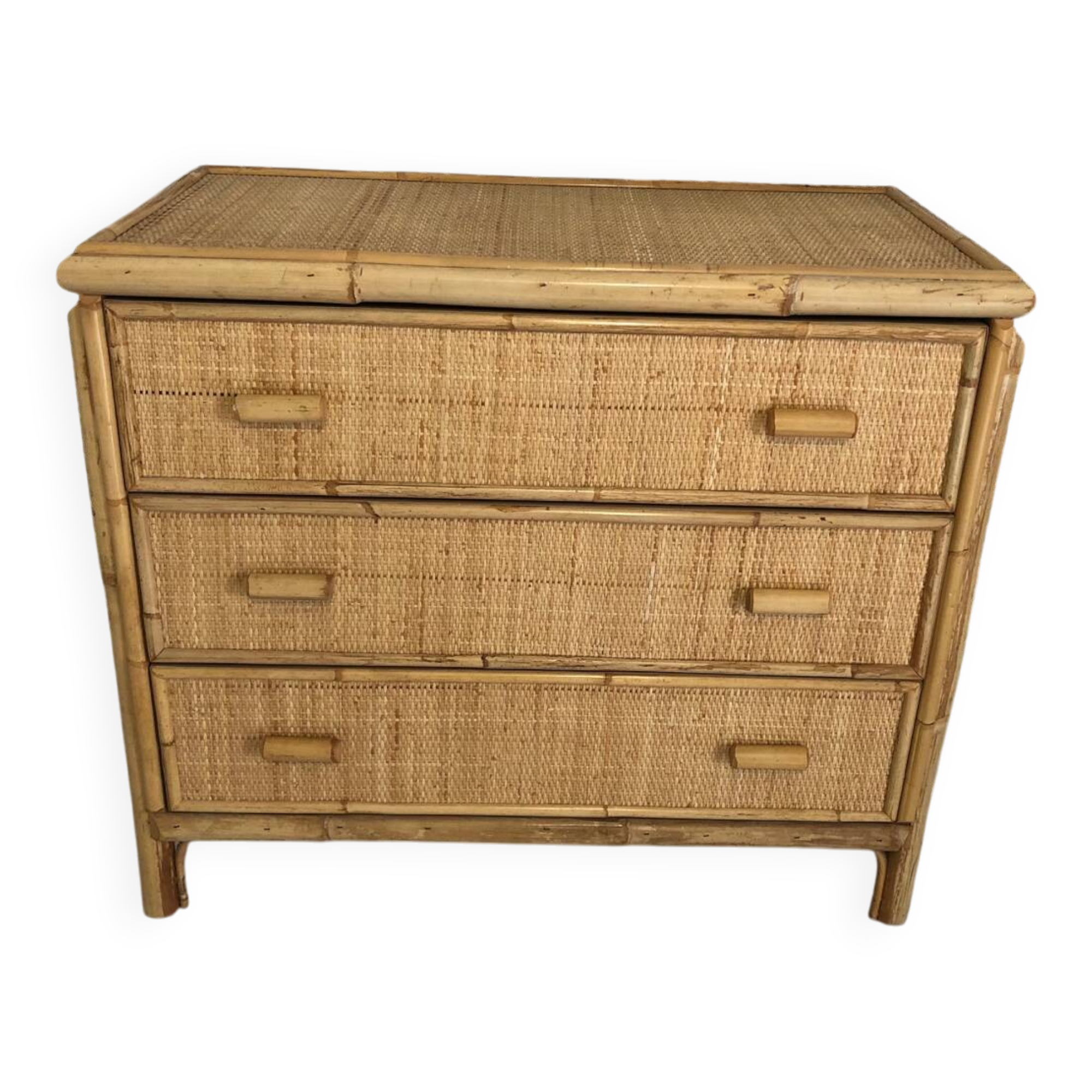 Commode bambou et rotin