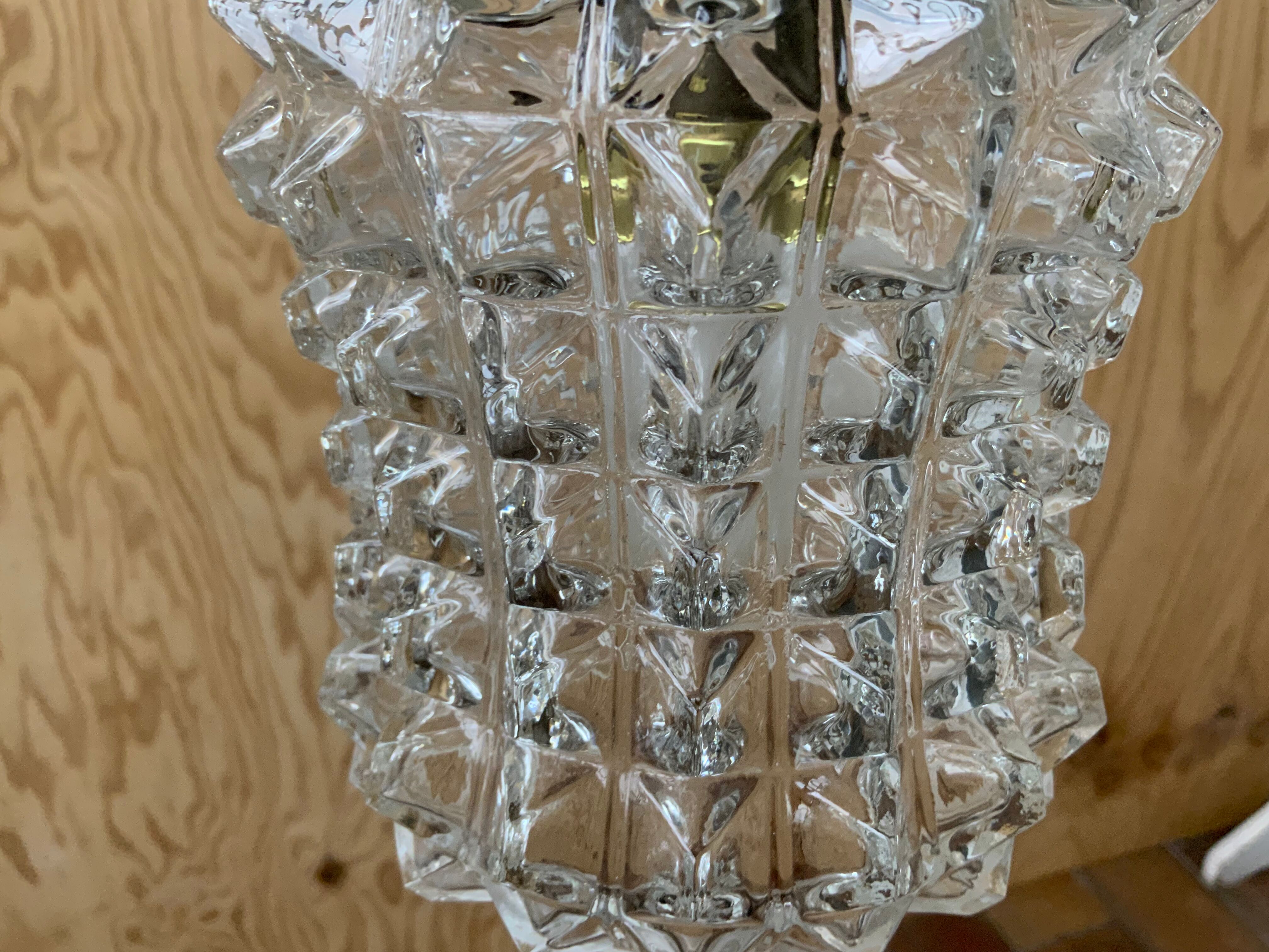 Vintage glass pendant lamp