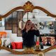 Antique mirror, 20th century, Louis XV style, gilded.