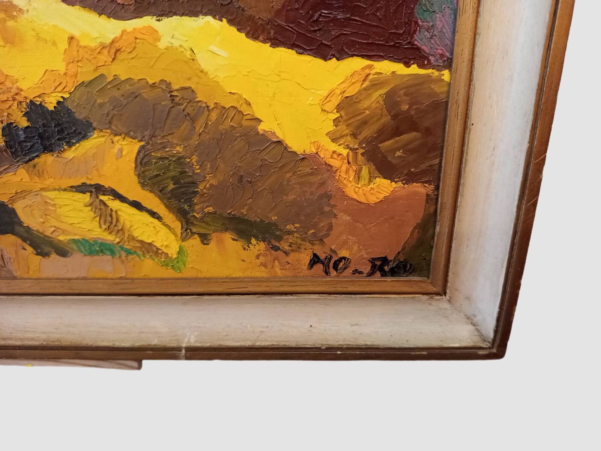 Robert morlhon (mo.ro) – huile sur toile originale de 1973 – provence