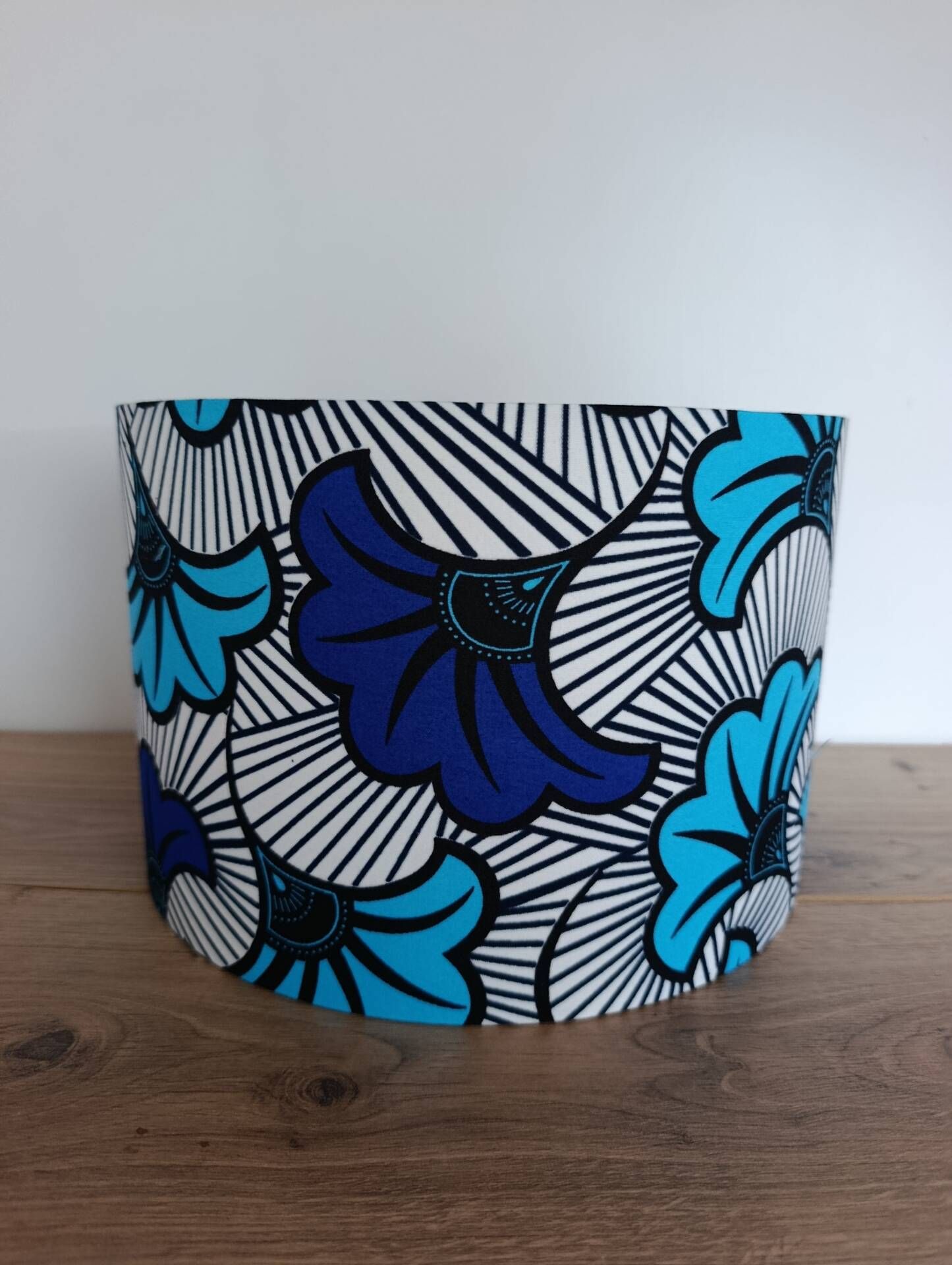 Lampshade / Suspension wax flowers blue wedding