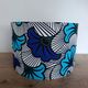 Lampshade / Suspension wax flowers blue wedding