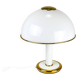 F. Fabbian Mushroom Table Lamp in White and Gold Murano Glass, Italy, 1970s