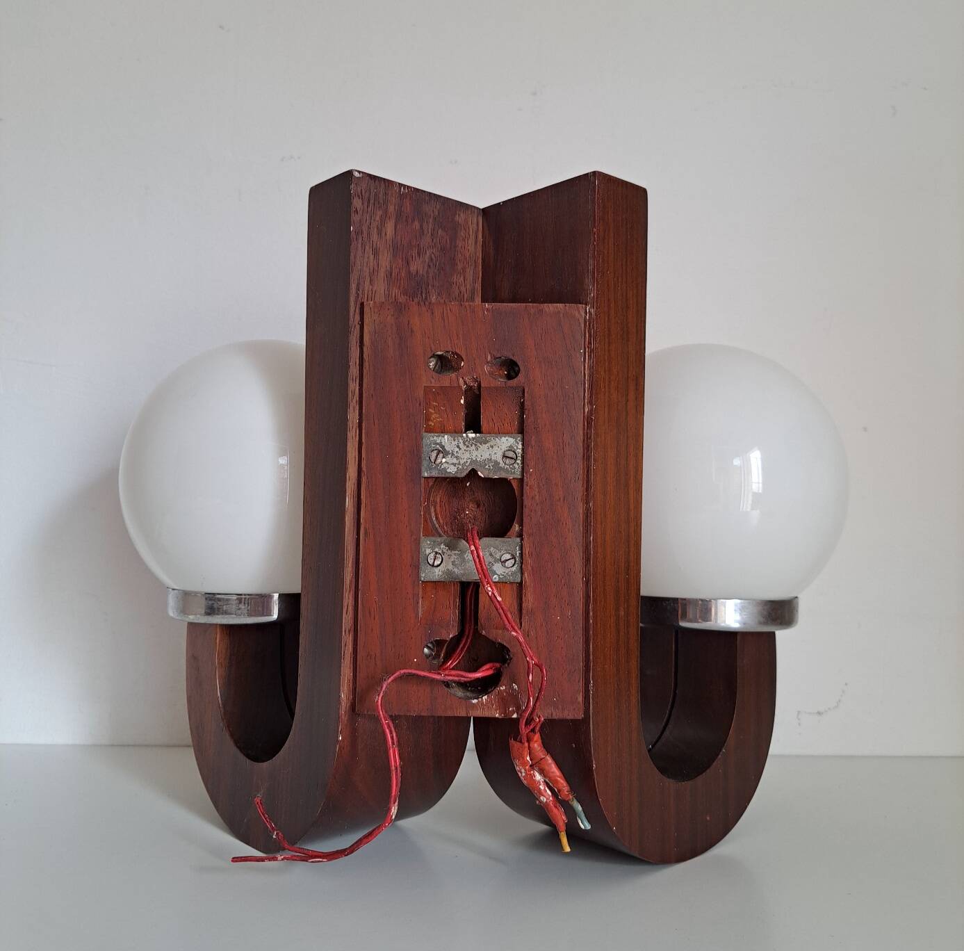 Vintage wooden wall light