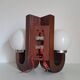 Vintage wooden wall light
