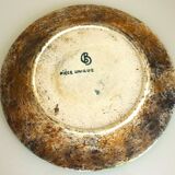 Enamelled ceramic plate, signed Bernard Buffat design from the 60s/70s