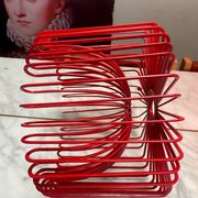 Tradig fruit basket by Ehlen Johansson red metal