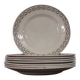 Set of 8 flat plates earth of iron st Amand n°6009