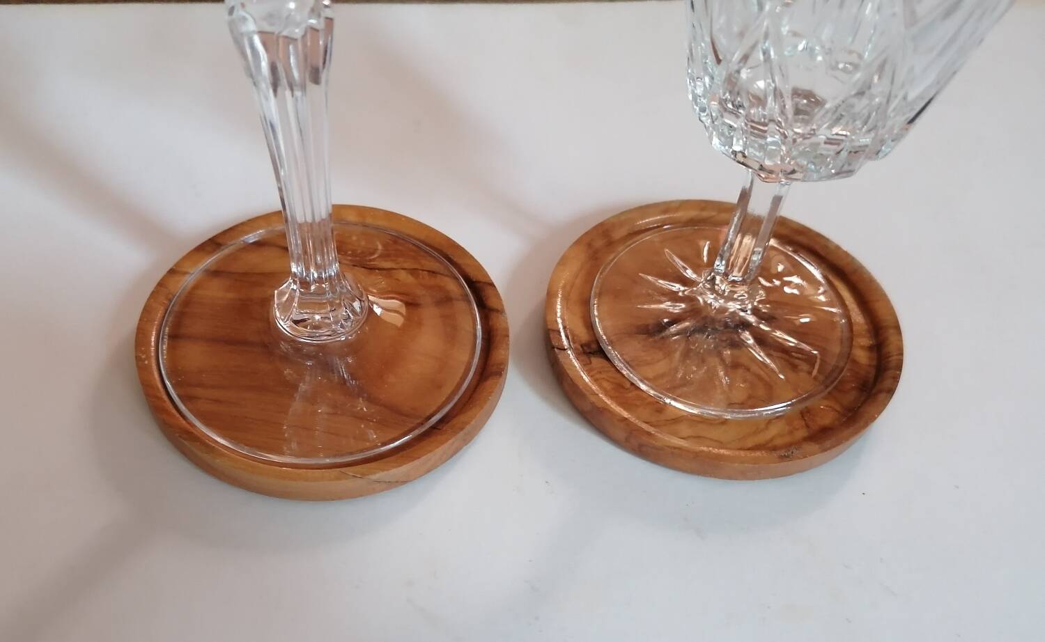 Olive wood coasters