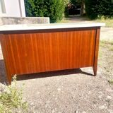 Vintage chest bench 1960. Sapele veneer