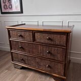 Rattan chest of drawers