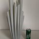 Vintage 1970s Georgia Jacob Athena Mouse Grey Draped Lamp - 50cm