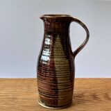 Vintage enameled stoneware pitcher