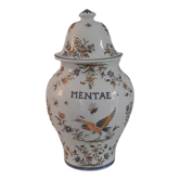Apothecary pot "mentae" in faience of moustiers