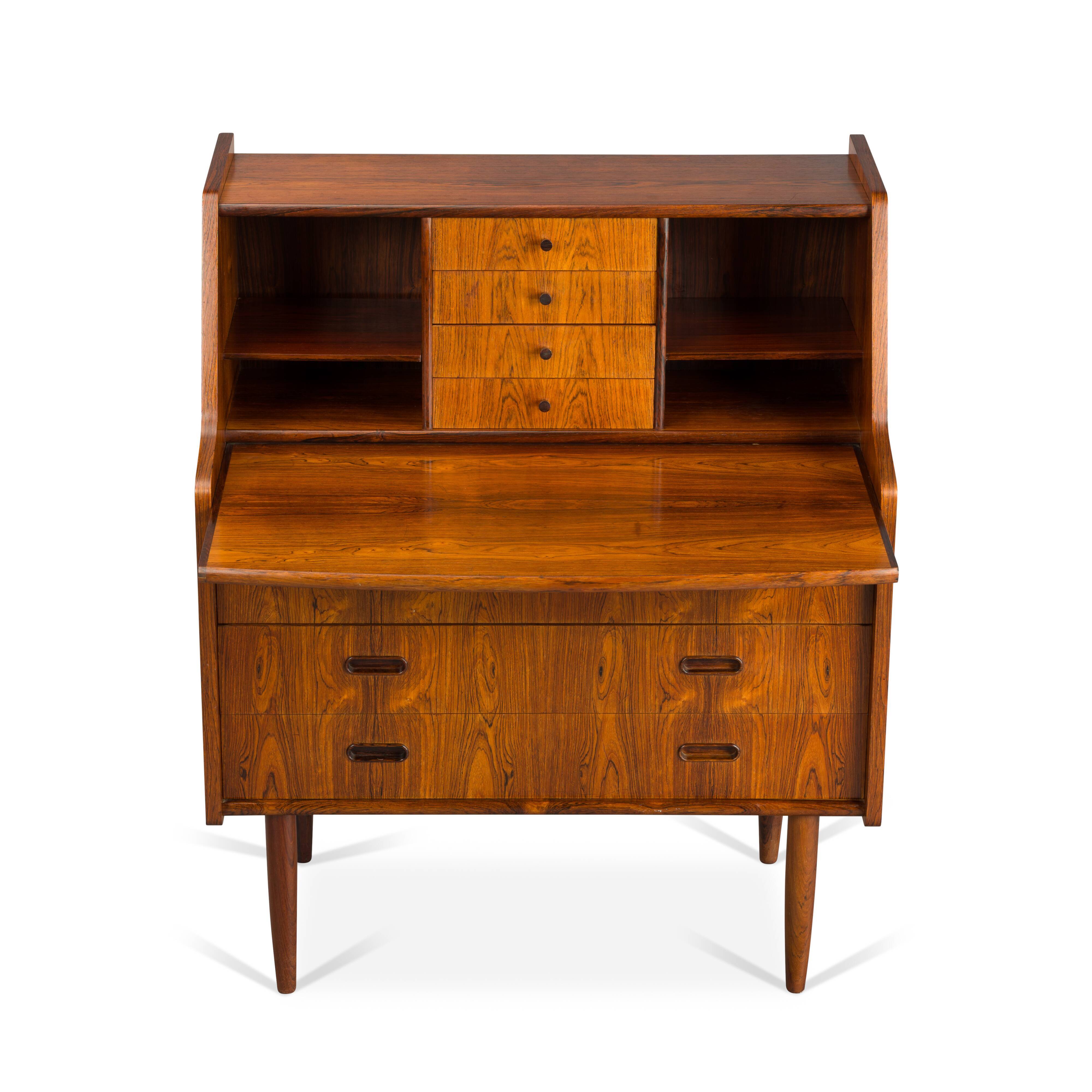 Danish midcentury rosewood secretaire, 1960s
