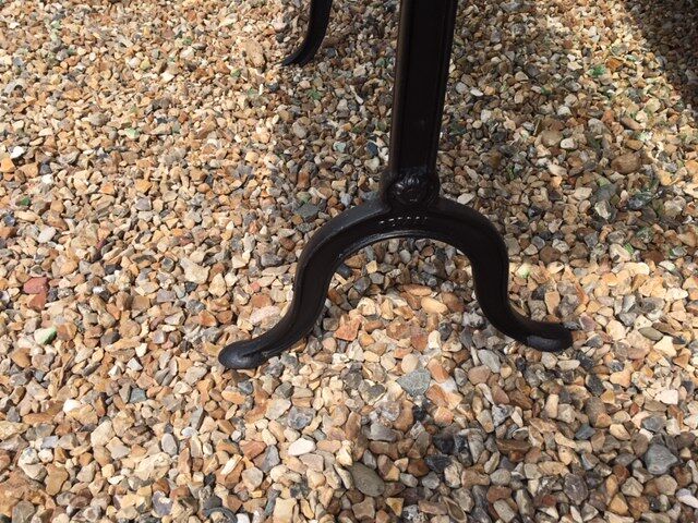 old bistro table foot cast oak plateau