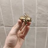 Paire de boîtes dinosaures en laiton